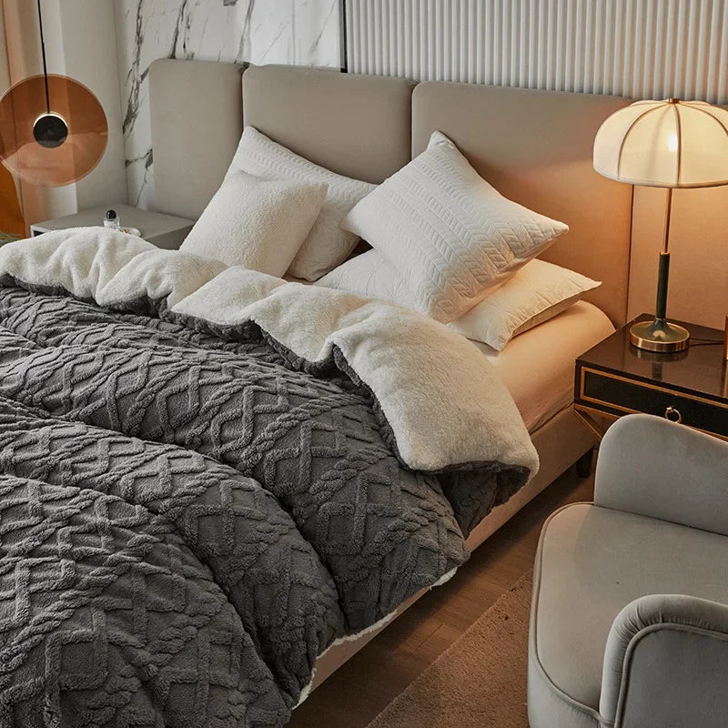 Plush Double Sided Soft Duvet Cover