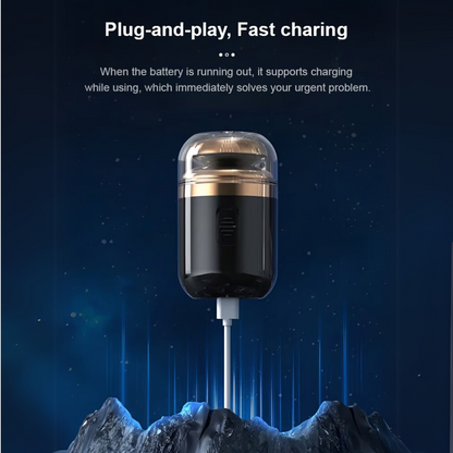 Compact Waterproof Electric Razor for Men