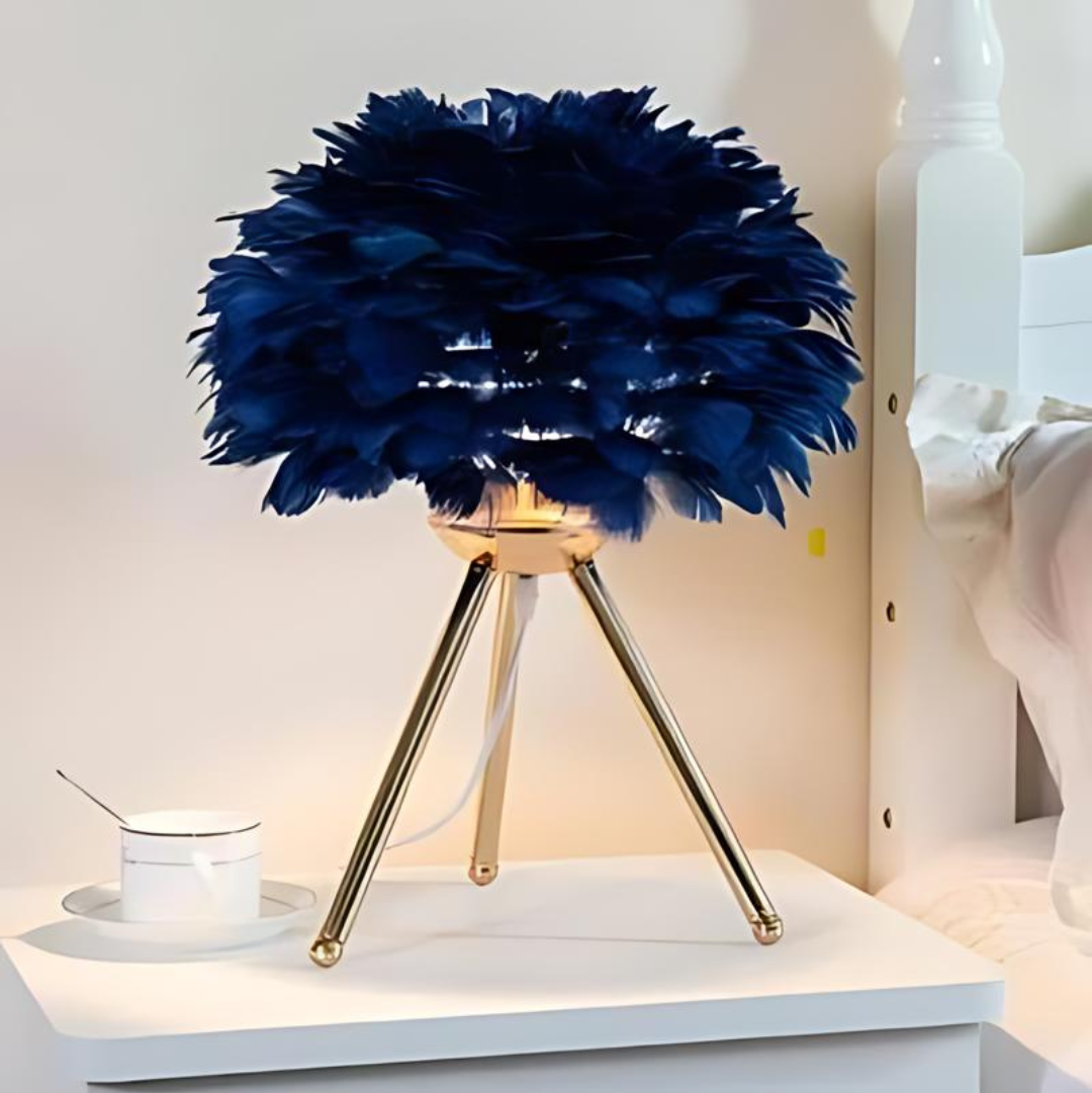 Decorative Table Lamp with Plush Shades