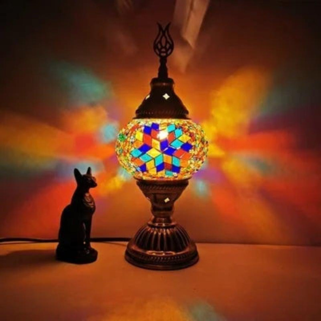 Vibrant Multicolor Glass Table Lamp