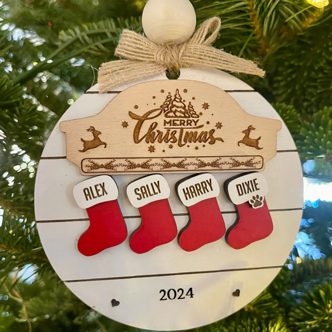 Custom Wooden Christmas Tree Decoration