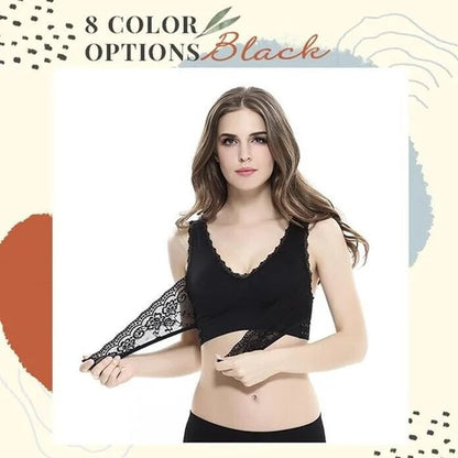 Comfortable Cross Over Lace Wire Bra