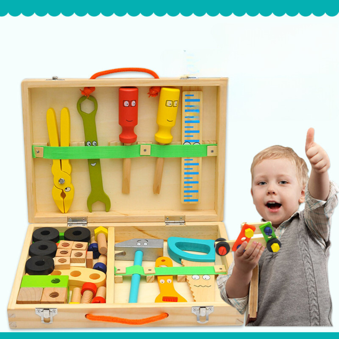 Kids Wooden Toy Toolbox Set - Befez