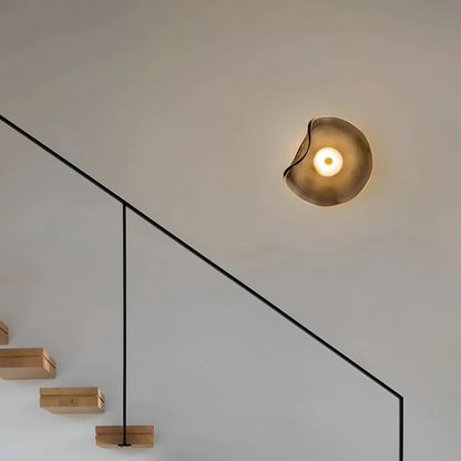 Stylish Round Glass Wall Light