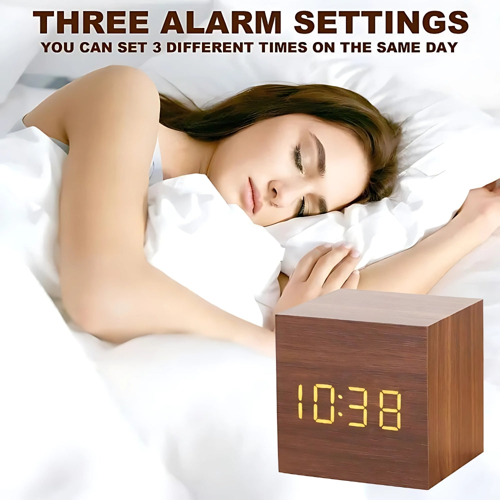 Compact Digital Cube Alarm Clock