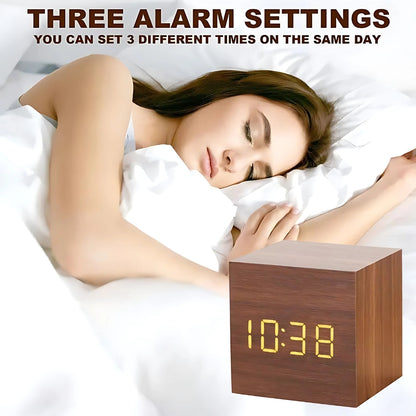 Compact Digital Cube Alarm Clock