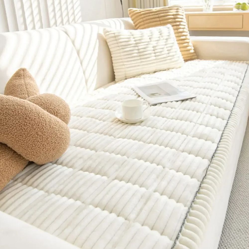 Soft Fleece Sofa Cover Slipcover Protector