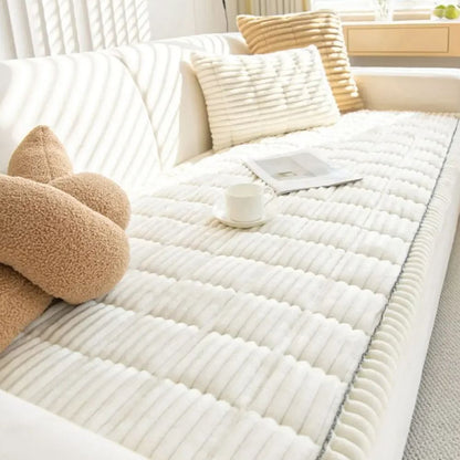 Soft Fleece Sofa Cover Slipcover Protector