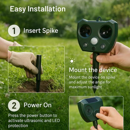 Outdoor Solar Bird Repeller for Garden Protection