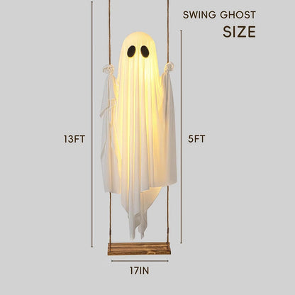 Spooky Hanging Ghost LED Halloween Decor