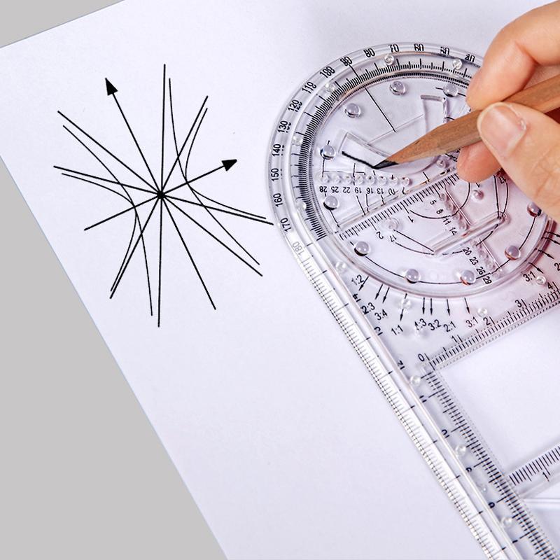 Practical 3-in-1 Math Ruler Set