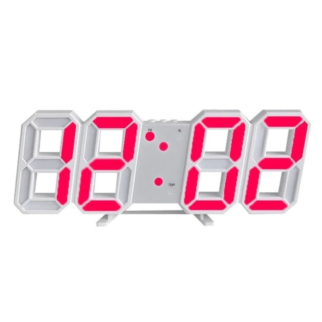 Stylish 3D LED Wall Clock - Bright Digital Display
