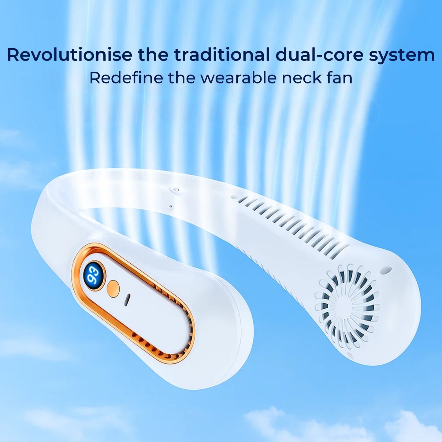 Compact Personal Neck Fan – Rechargeable Bladeless Cooler