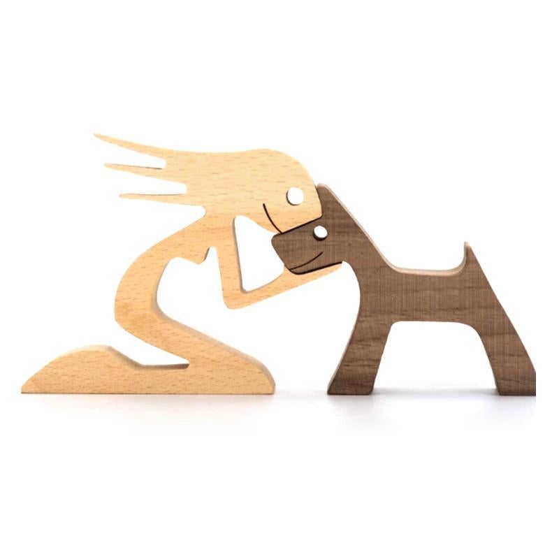 Cute Animal Figurine Wooden Table Decor