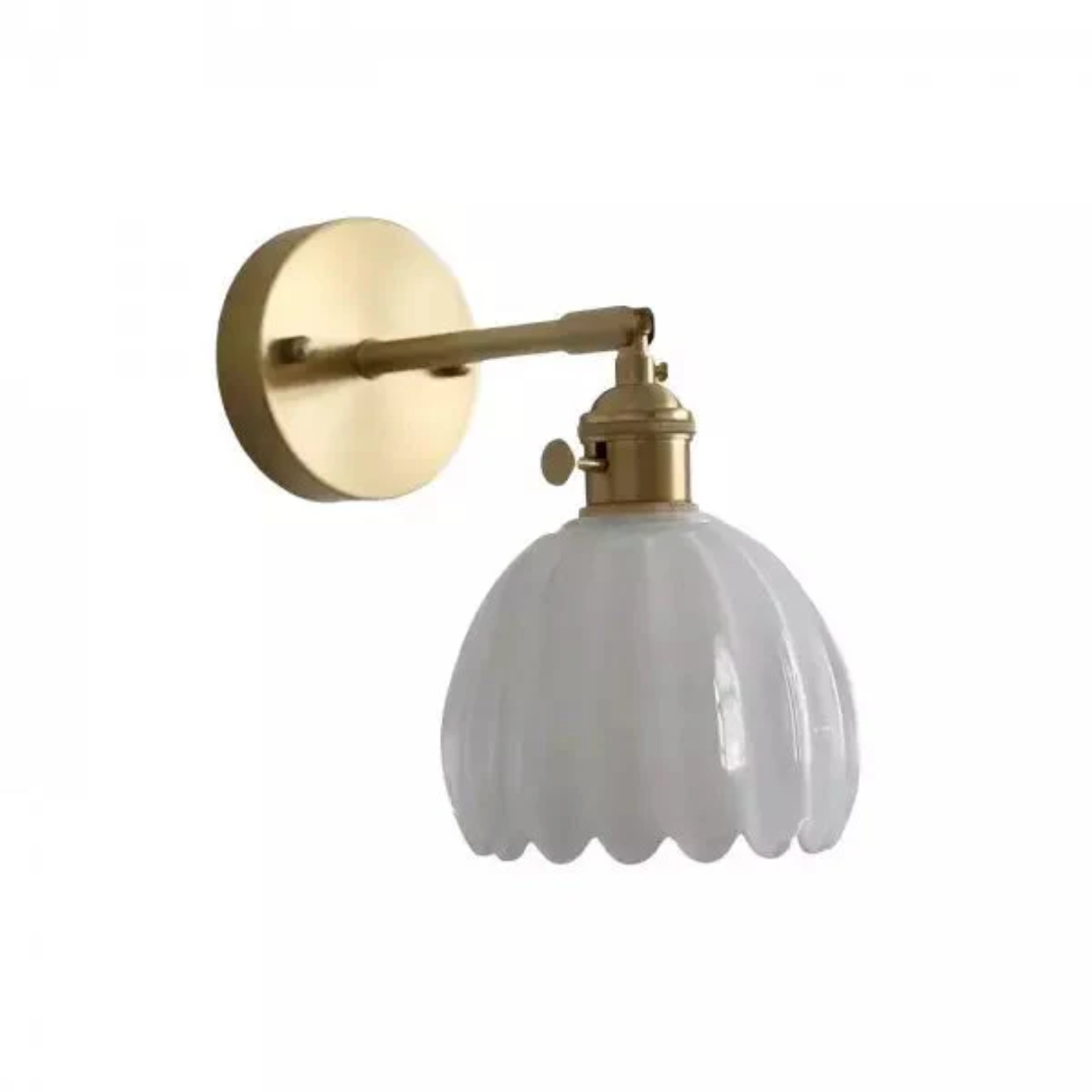Vintage Style Glass Tulip Wall Light