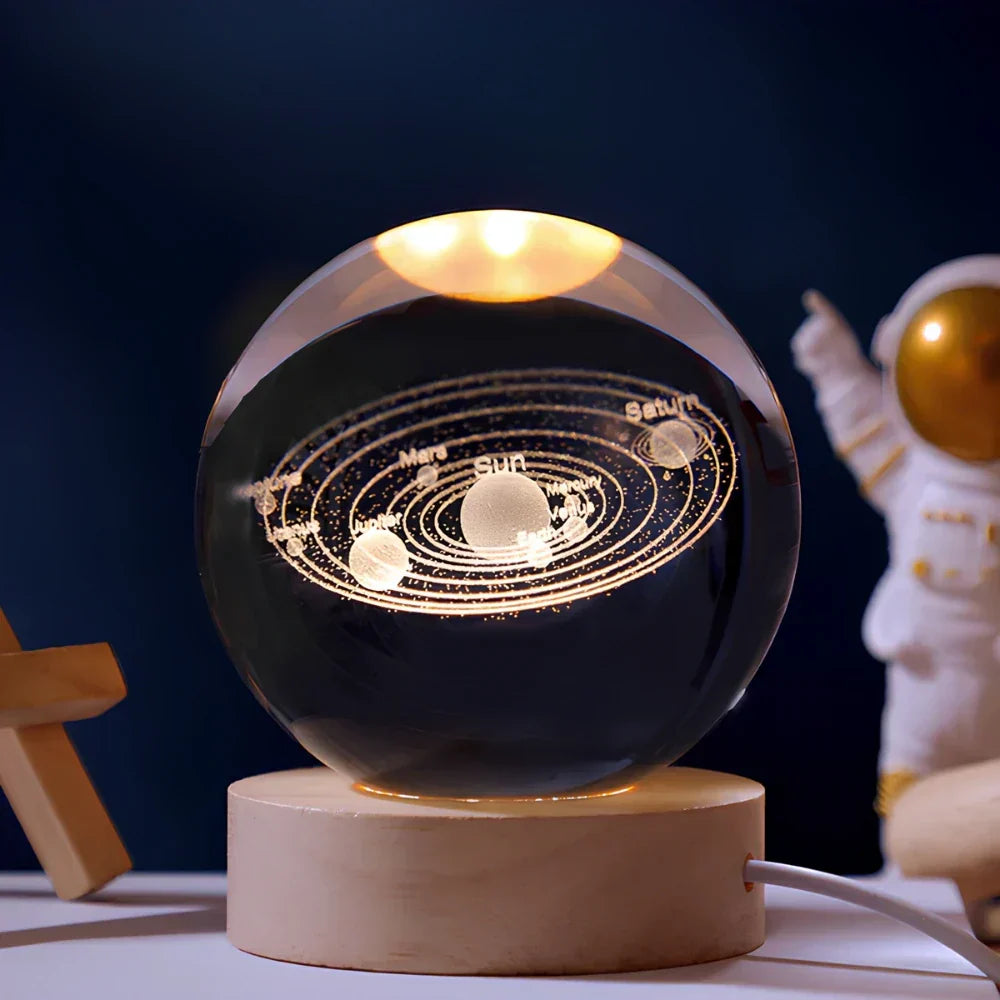 3D Laser Engraved Glass Orb - Celestia