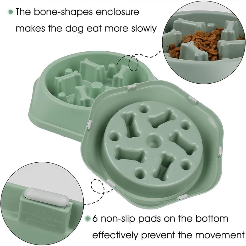 Easy Feed Slow Feeder Dog Bowl