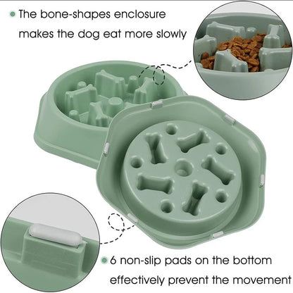 Easy Feed Slow Feeder Dog Bowl