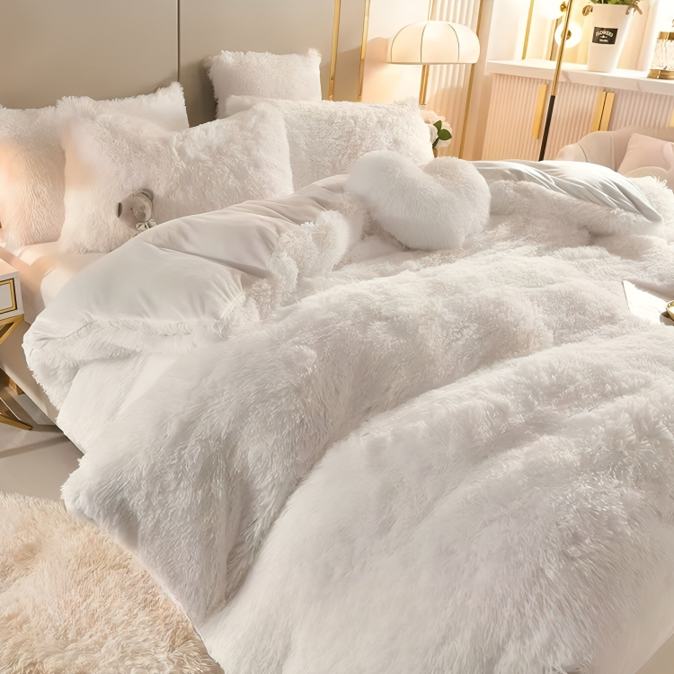 Soft Plush Duvet Cover Set for Cozy Bedding