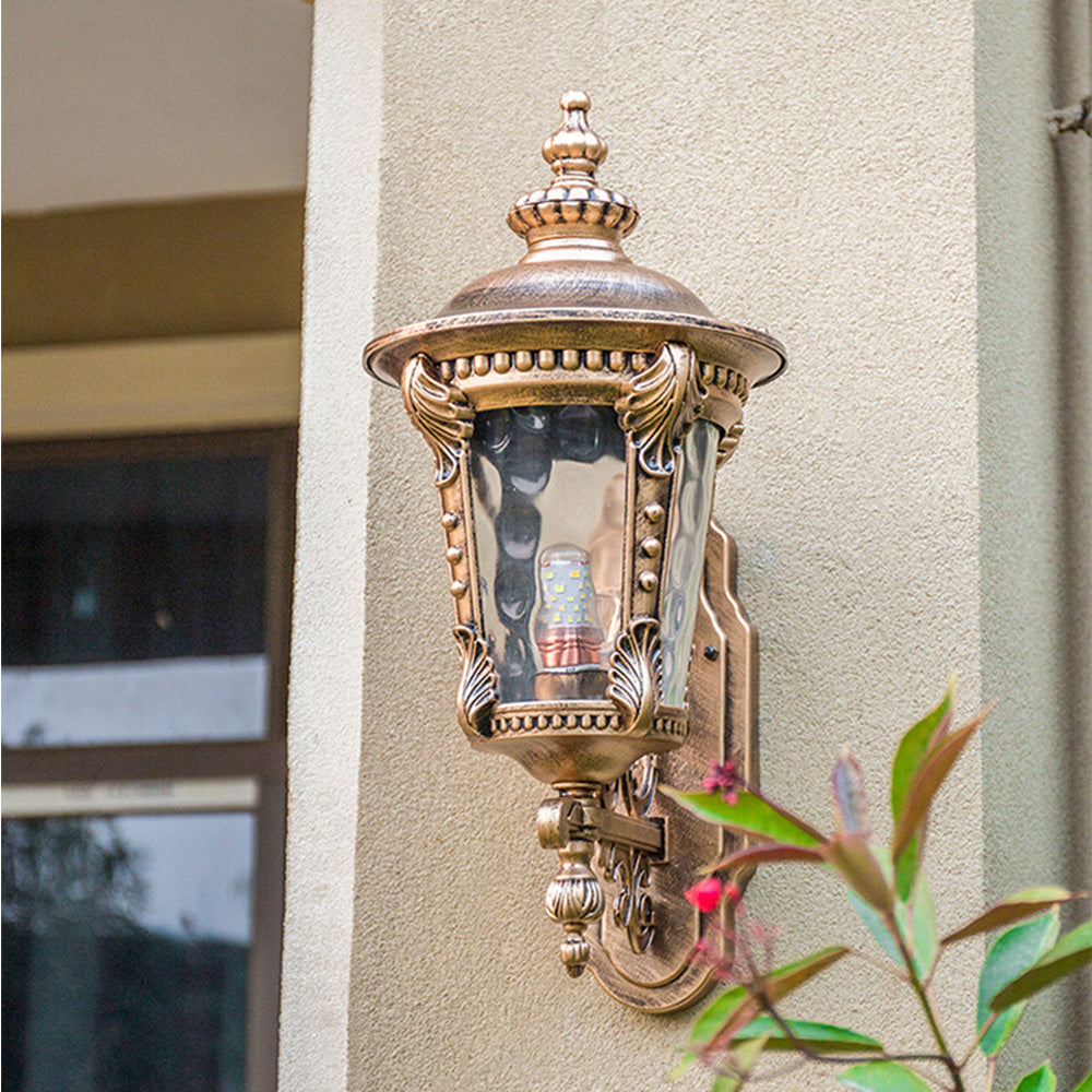 Rustic Outdoor Glass Pendant Lantern Light