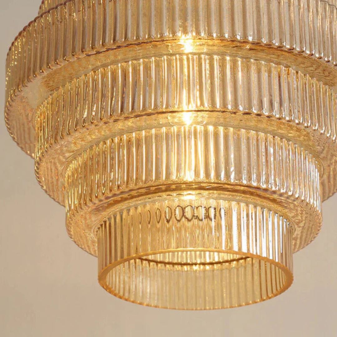 Vintage Hanging Glass Pendant Light