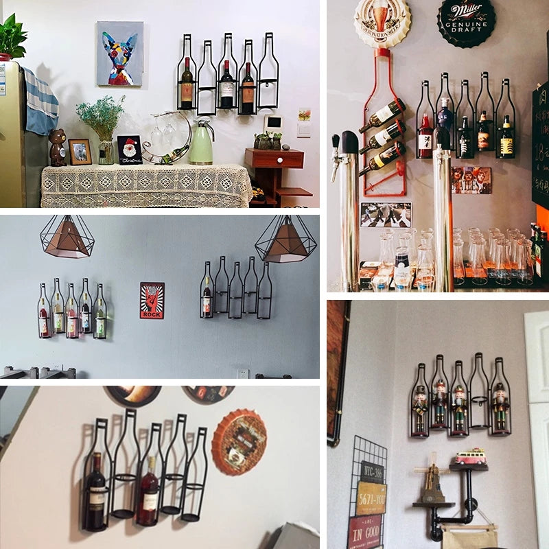 Sturdy Metal Wall Wine Rack