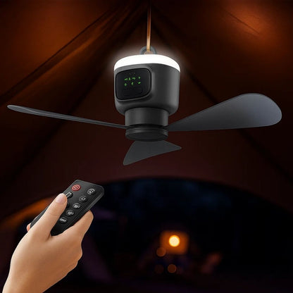 Rechargeable Ceiling Fan with LED Light