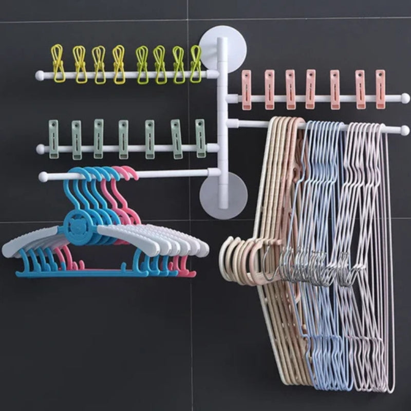 Foldable Rotating Wall Mounted Towel Rack