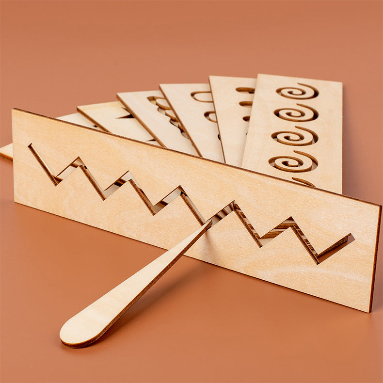 Wooden Alphabet Tracing Templates for Kids