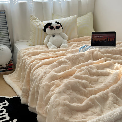 Cozy Plush Sherpa Blanket Soft Fleece Throw