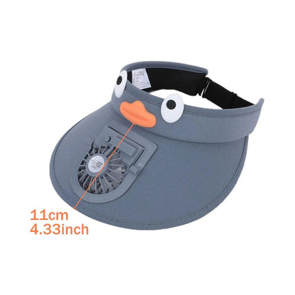 Children's Breathable Summer Sun Hat with Fan