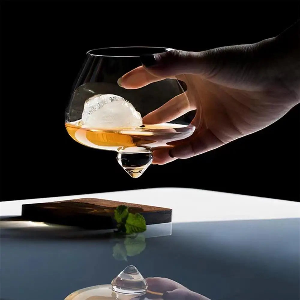 Premium Bar Glass - Rotating Tumbler for Beer, Wine, Cocktails - Befez