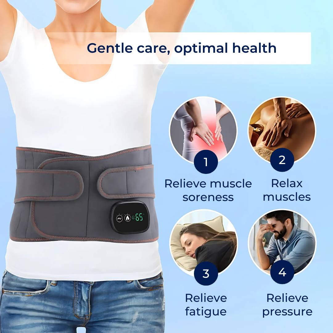 Warm Back Support Belt with Red Light Therapy