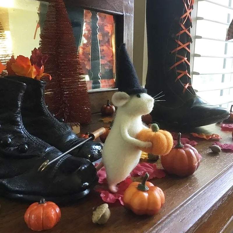 Spooky Felt Rat Decor Ornament