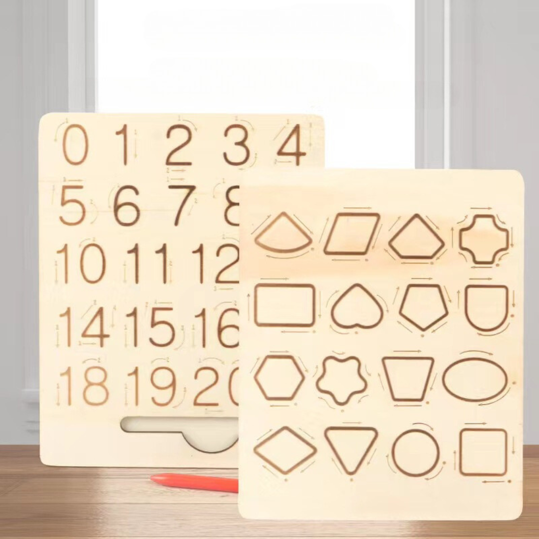 Natural Wood Numerical Sign Board - Befez