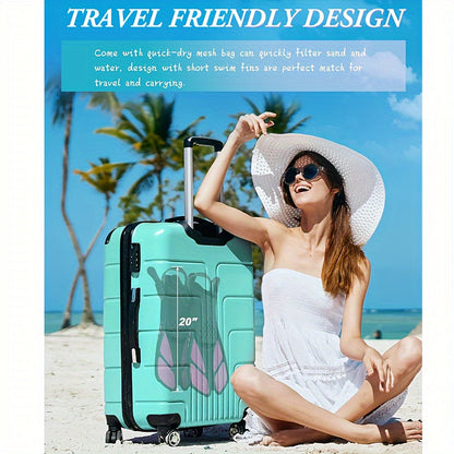 Compact Snorkel Fins for Travel & Recreation