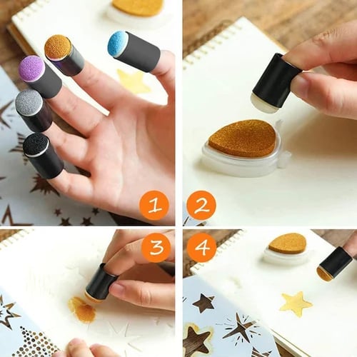 Vibrant Kids Finger Paint Art Set