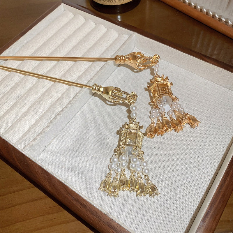 Vintage Inspired Hairpin Lantern Clips