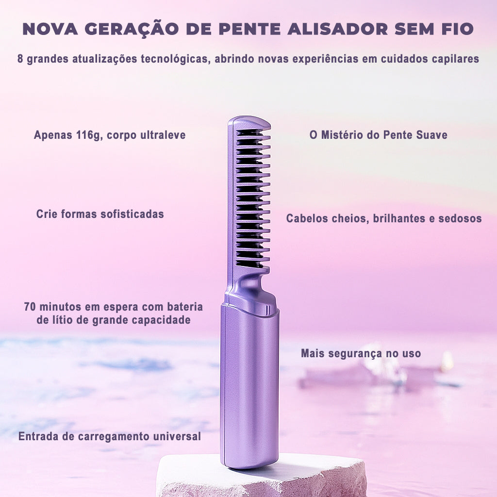 Glatzza Mini Hair Brush for Frizz Free Styling