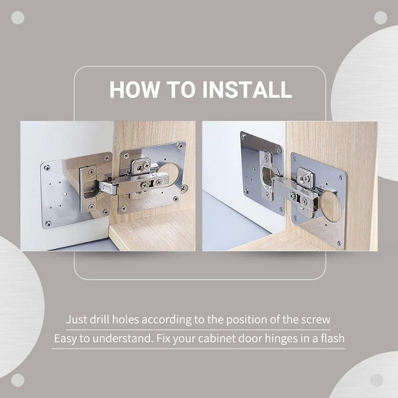 Easy Fix Cabinet Hinge Repair Kit Stainless Steel