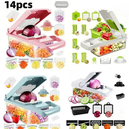 Easy Vegetable Chopper 14-Piece Kitchen Slicer Set