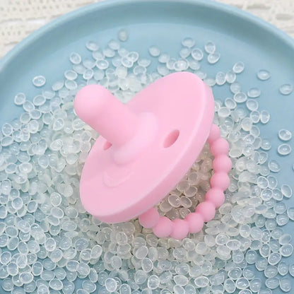 Soft Baby Pacifier with Teether Handle, BPA Free