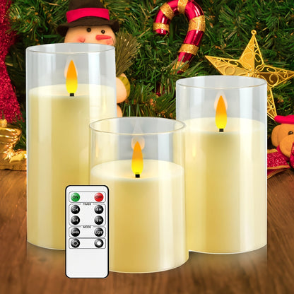 Realistic Flicker LED Candle Set with Remote