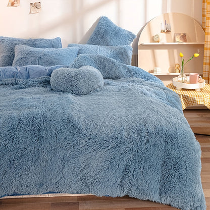 Soft Plush Duvet Cover Set for Cozy Bedding