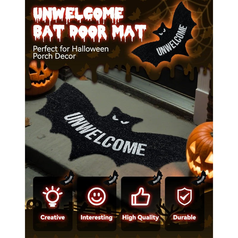 Scary Halloween Bat Welcome Mat - Befez