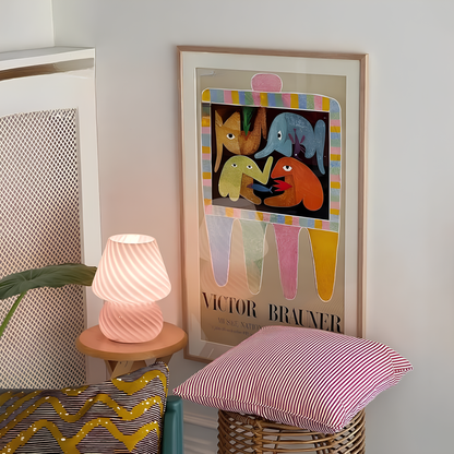 Unique Artisan Glass Table Lamp