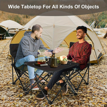 Compact Outdoor Patio Set with 2 Chairs and Table