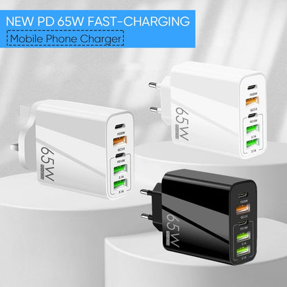 Compact 6 Port Fast Charger 65W US Plug