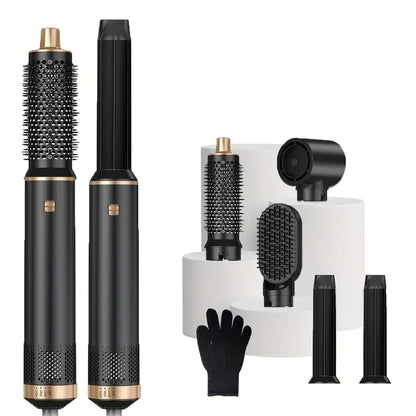 Versatile 5-in-1 Hair Styler Kit - Dryer, Curler, Straightener
