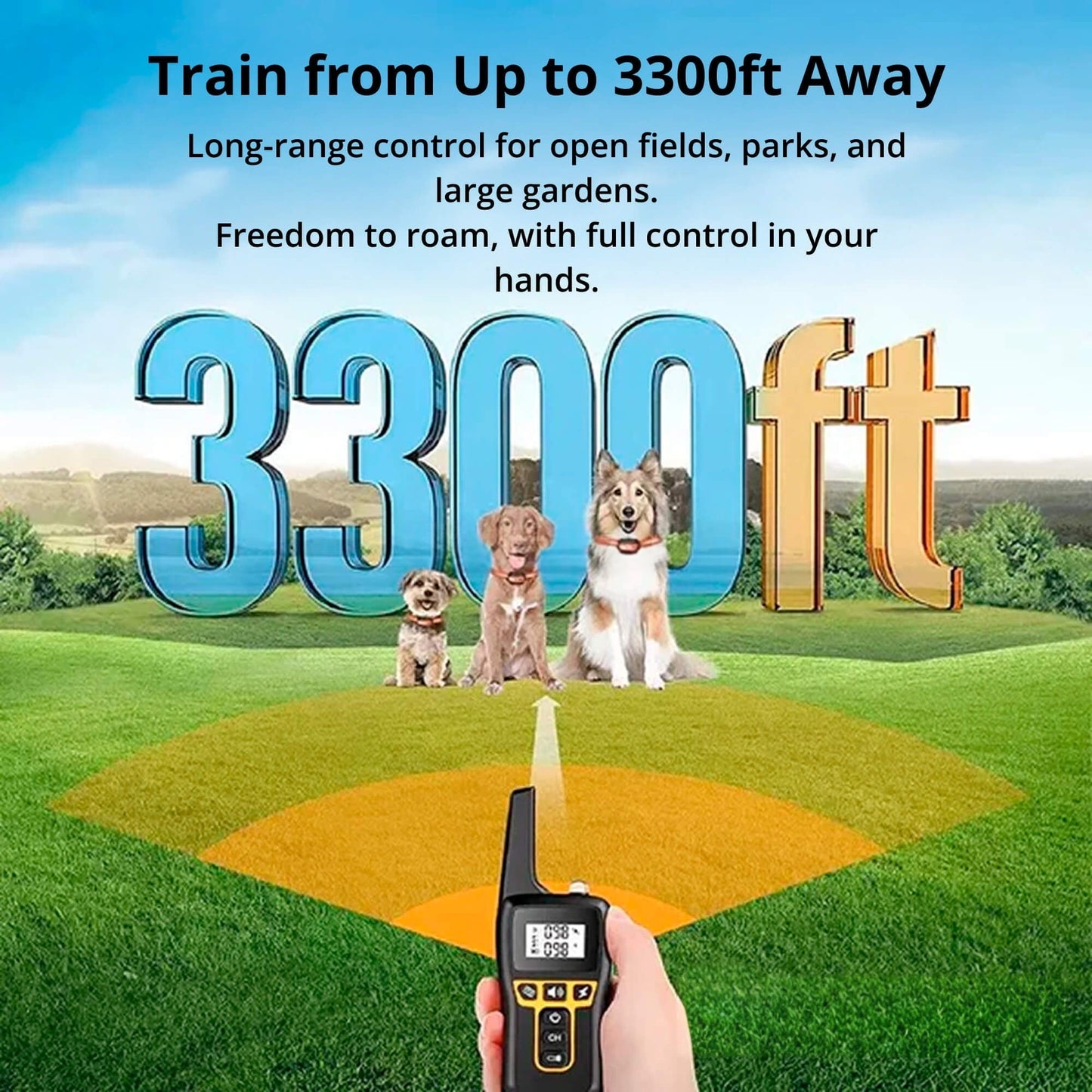 Waterproof Rechargeable Dog Training Collar with Remote